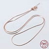 925 Sterling Silver Chain Necklaces STER-F039-15RG-3