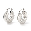 Brass Donut Thick Hoop Earrings for Women EJEW-I270-08P-1