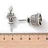 Tibetan Style Rack Plating Brass Pendnats KK-M284-02AS-3
