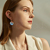 5 Pair 5 Style Golden Plated Alloy Enamel Planet Dangle Earrings with Iron Pins EJEW-AB00045-7