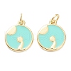 Brass Enamel Pendants ZIRC-J041-03E-1