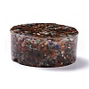 Resin with Natural Mixed Stone Chip Stones Ashtray DJEW-F015-01B-2
