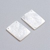Natural White Shell Mother of Pearl Shell Pendants SSHEL-I024-10-2