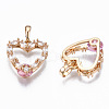 Brass Micro Cubic Zirconia Pendants KK-N235-026C-3
