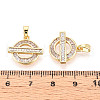 Brass Micro Pave Cubic Zirconia Pendants KK-N272-08G-3