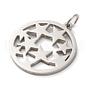 304 Stainless Steel Pendants STAS-C086-05L-P-2