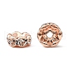 Brass Rhinestone Spacer Beads RB-A014-L8mm-01RG-NF-3