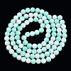 Two Tone Opaque Baking Painted Glass Beads Strands DGLA-Q027-8mm-05-3