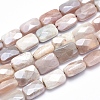 Electroplate Natural Sunstone Beads Strands G-K256-19A-02-1