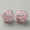 Stripe Pattern Resin Rhinestone Beads RESI-WH0034-20I-1
