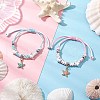 2Pcs 2 Styles Adjustable Korean Waxed Polyester Cord Bracelets BJEW-JB11607-1