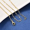 2MM Brass Star Twisted Chain Necklaces NJEW-M108-36G-4