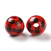 Printed Wood European Beads WOOD-Z002-09A-2