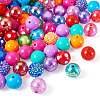 82Pcs 32 Style Opaque & Transparent Acrylic Beads MACR-TA0001-24-11