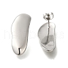 304 Stainless Steel Oval Stud Earrings for Women EJEW-S227-51P-1