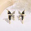 Butterfly Alloy Enamel Stud Earrings FS-WGA0046-02-1
