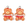 Christmas Theme Opaque Resin Pendants RESI-S08-05C-1