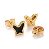 304 Stainless Steel Enamel Stud Earrings EJEW-B009-07G-01-2