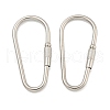 304 Stainless Steel Screw Carabiner Lock Charms STAS-C092-06P-1