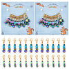 Round & Cube & Abacus Beaded Pendant Stitch Markers HJEW-AB00295-1