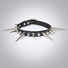 Gothic Style Alloy Spiked Rivet Imitation Leather Choker Necklaces FS-WGF47C0-01-3