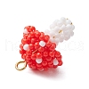 Seed Beads Beaded Charms PALLOY-MZ00339-5