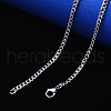 Men's 304 Stainless Steel Cuban Link Chain Necklace NJEW-S420-002P-4