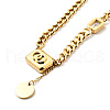 Rectangle & Rhinestone Pendant Necklace NJEW-P229-17A-1