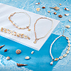 ANATTASOUL 4Pcs 4 Style Natural Shell & Imitation Pearl Beaded Necklaces Set NJEW-AN0001-53-7