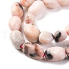 Natural Pink Zebra Jasper Beads Strands G-G146-A21-01-4