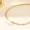 Minimalist Stainless Steel Chain with Transparent Crystal Teardrop Bracelets ZR5979-3