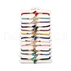 12Pcs 12 Colors Polyester Bracelets BJEW-P340-12A-G-1