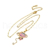 304 Stainless Steel Hot Pearl Enamel Constellation Planet Pendant Necklaces NJEW-D310-01A-G-2