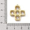 Brass Micro Pave Clear Cubic Zirconia Pendants KK-L228-44B-G-3