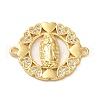 Religion Brass Pave Clear Cubic Zirconia Connector Charms FIND-Z041-13C-1