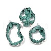 Dyed Nuggets Natural Druzy Geode Agate Big Pendants G-M287-08-S-1