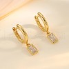 S925 Sterling Silver Rectangle Hoop Earrings MV8061-3