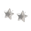 Star Brass Stud Earrings EJEW-M245-15P-1