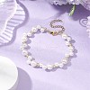 Mother's Day Jewellery Shell Pearl & Non-magnetic Synthetic Hematite Beaded Bracelets BJEW-JB11159-2