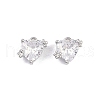 Brass Micro Pave Clear Cubic Zirconia Pendants KK-K351-45B-P-1