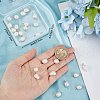Beebeecraft 32Pcs 2 Colors Natural Cultured Freshwater Pearl Beads Connector Charms FIND-BBC0002-55-3