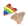 Rainbow Color Pride Alloy Enamel Pendants ENAM-K067-09-4