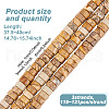 GOMAKERER 3 Strands Natural Picture Jasper Beads Strands G-GO0001-55-2