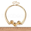 Iron Flower Link Choker Necklaces for Women NJEW-U046-02G-3