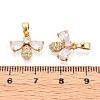 Brass Micro Pave Cubic Zirconia Charms KK-N272-10G-3
