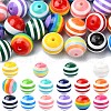 Opaque Striped Resin Beads RESI-CJC0021-16-1