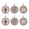 Unicraftale 6Pcs 3 Style 304 Stainless Steel Pendants STAS-UN0044-46-1