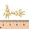Brass Micro Pave Cubic Zirconia Pendants KK-Q068-61G-3