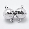 Anti-Tarnish Rhodium Plated 925 Sterling Silver Magnetic Clasps STER-F037-098P-8mm-2