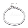 Tarnish Resistant Unisex 304 Stainless Steel Herringbone Chain Bracelets BJEW-O177-01A-P-1